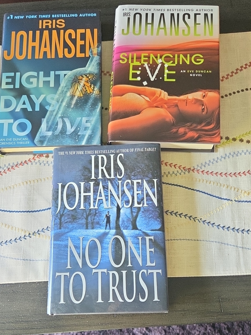 3 Iris Johansen Eve Duncan Series Hardcover Books